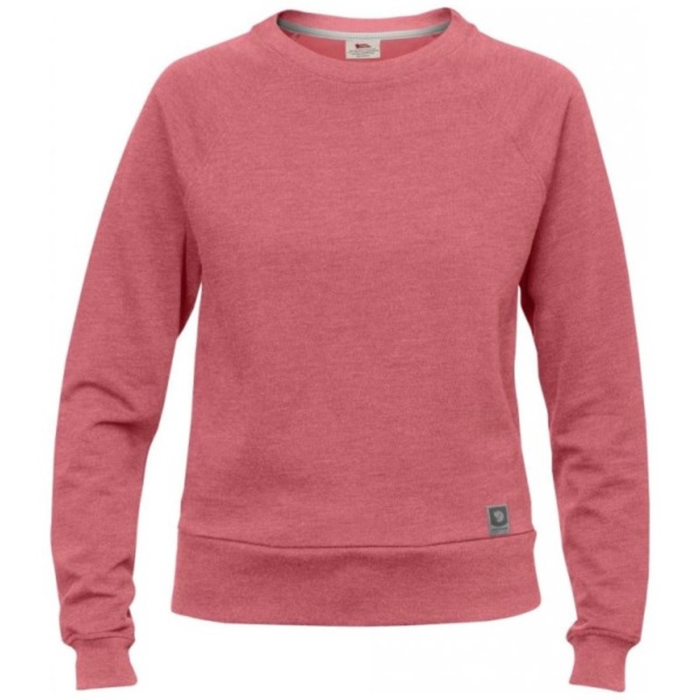 fjallraven womens greenland crewneck cotton sweater small pink hiking sweden